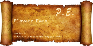 Plavecz Emma névjegykártya